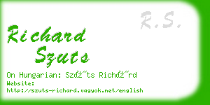 richard szuts business card